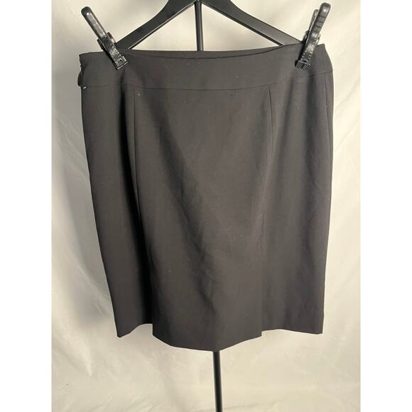 Tahari Arthur S. Levine Black Pencil Skirt Size 12 Classic Career - Picture 2 of 5